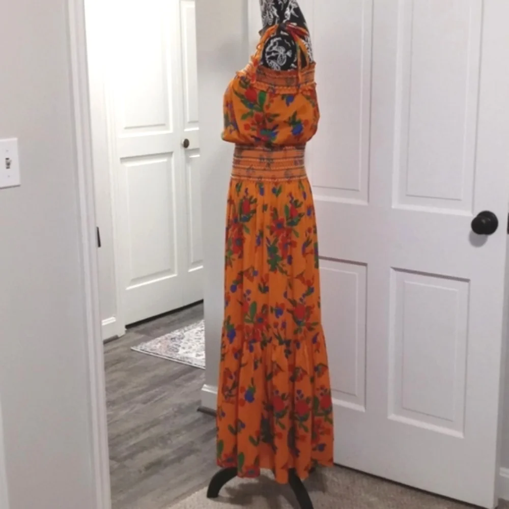 🌞HTF Tory Burch🌞 - Smocked Toucan Floral Cotton Sundress